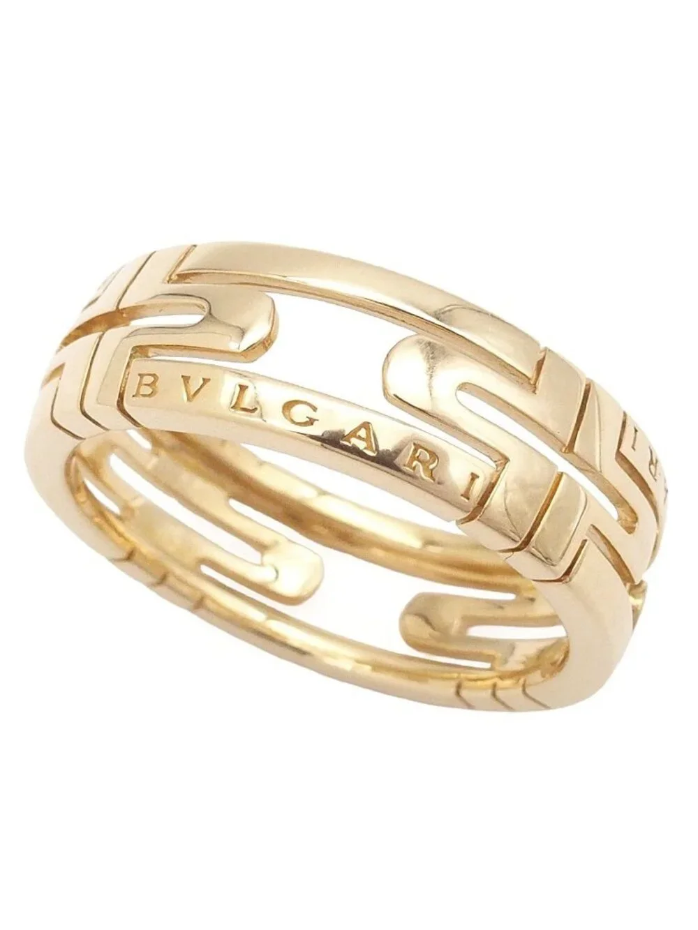 Bvlgari Parentesi Open Work Ring Yellow Gold 18K No 68